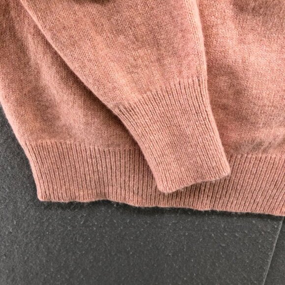 Uniqlo Wool Stretch Sweater Womens M Pink Cowl Neck Lightweight - Picture 7 of 12
